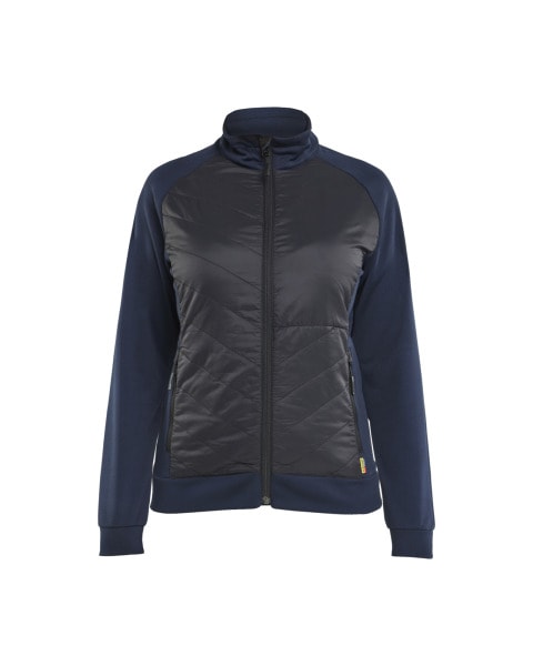 BLAKLAEDER - Sweatshirt with quilt at front Women´s Dark navy/black XXL