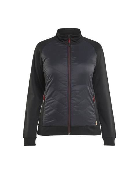 BLAKLAEDER - Sweatshirt with quilt at front Women´s Schwarz/Rot XS