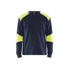 BLAKLAEDER - Flammschutz Langarm Shirt Marineblau/ High Vis Gelb XXXL