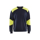 BLAKLAEDER - Flammschutz Sweatshirt Marineblau/ High Vis Gelb 4XL