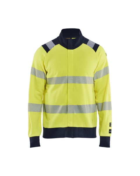 BLAKLAEDER - Multinorm HV  Full Zip Sweatshirt Gelb/Marineblau L
