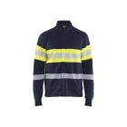 BLAKLAEDER - Multinorm HV cl 1 Fullzip Sweatshirt Marineblau/Gelb XXXL