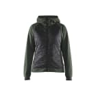 BLAKLAEDER - Sweatshirt with quilt at front Women Autumn green/Black S