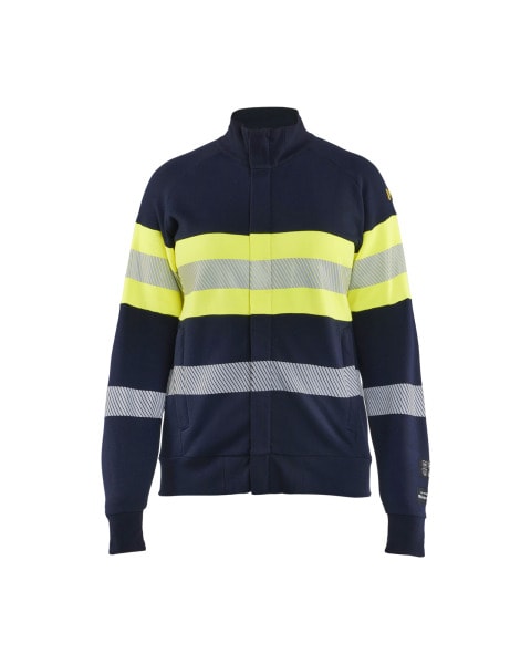 BLAKLAEDER - Multinorm HV Full zip Sweatshirt Lady Marineblau/Gelb XXXL