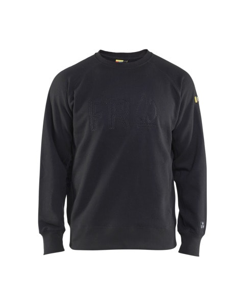 BLAKLAEDER - Flame Embroidery Sweatshirt Schwarz L