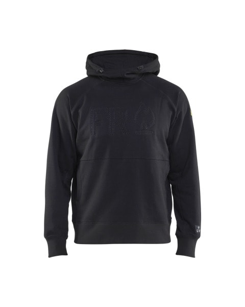 BLAKLAEDER - Flame Embroidery Hoodie Schwarz XS