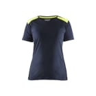 BLAKLAEDER - T-shirt Two-colored Women DK Navy/ Hv Yellow M