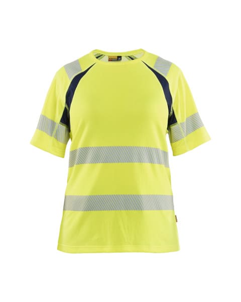 BLAKLAEDER - Hivis T-shirt Women Gelb/Marineblau S