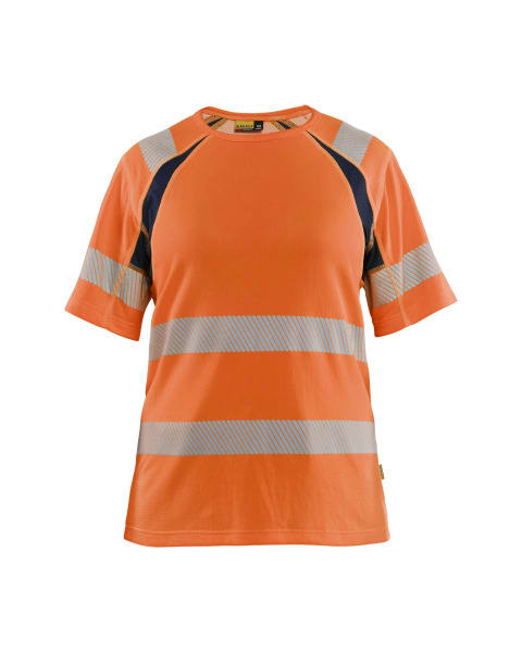 BLAKLAEDER - Hivis T-shirt Women Orange/Marineblau XXL