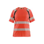 BLAKLAEDER - Hivis T-shirt Women High Vis Rot/Schwarz XXXL