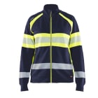 BLAKLAEDER - Hi-Vis sweatshirt full-zip Women Marineblau/Gelb XL