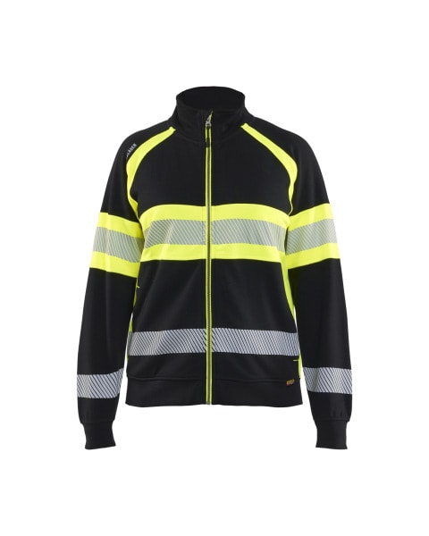 BLAKLAEDER - Hi-Vis sweatshirt full-zip Women Schwarz/Gelb S