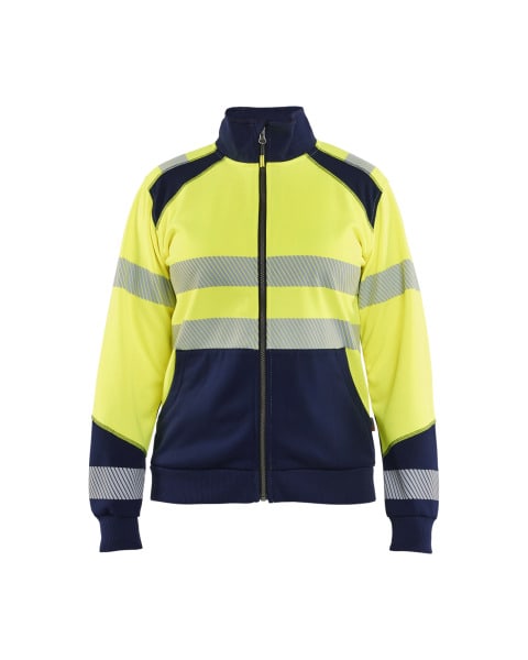 BLAKLAEDER - Hivis two col sweatshirt zip Women Gelb/Marineblau XL