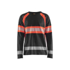 BLAKLAEDER - High Vis Shirt langärmelig Schwarz/High Vis Rot 4XL