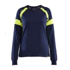 BLAKLAEDER - T-shirt long-sleeved with Hivis Women Marineblau/Gelb M