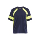 BLAKLAEDER - T-shirt short-sleeved Marineblau/Gelb 4XL