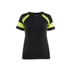 BLAKLAEDER - T-shirt short-sleeved Women Schwarz/Gelb XXXL