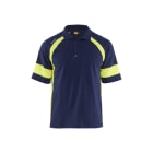 BLAKLAEDER - Polo Shirt Marineblau/Gelb XXL