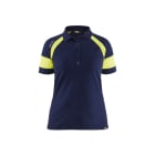 BLAKLAEDER - Polo Shirt Women Marineblau/Gelb XS