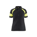 BLAKLAEDER - Polo Shirt Women Schwarz/Gelb S