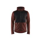 BLAKLAEDER - Hoodie full zip Burned Red/Black M