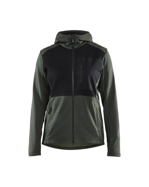 BLAKLAEDER - Hoodie full zip Women Autumn green/Black S