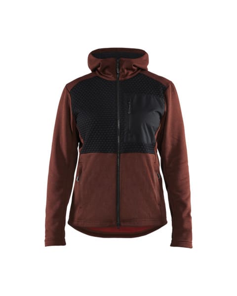 BLAKLAEDER - Hoodie full zip Women Burned Red/Black XL