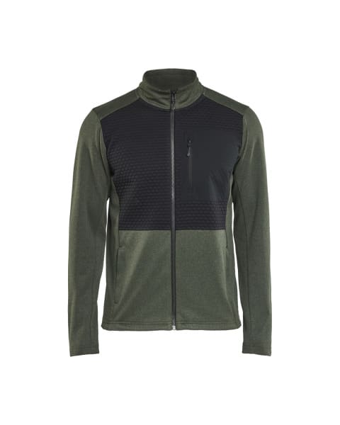 BLAKLAEDER - Sweaters full zip Autumn green/Black L