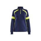 BLAKLAEDER - Sweatshirt with Hivis Women Marineblau/Gelb L