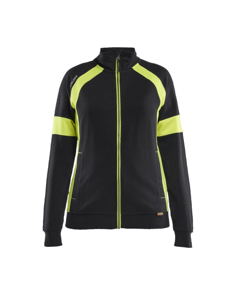 BLAKLAEDER - Sweaters full zip with Hivis Women Schwarz/Gelb M