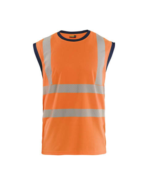BLAKLAEDER - Tanktop Hivis Orange/Marineblau L/XL