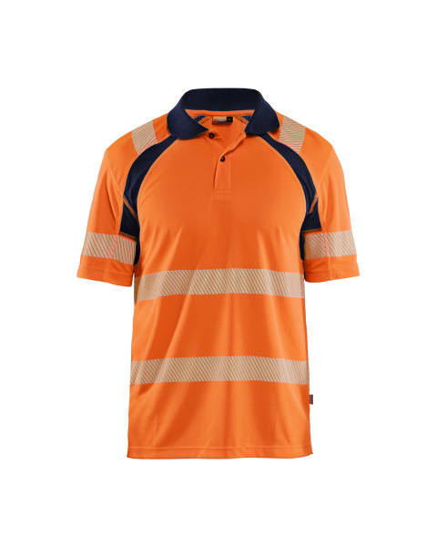 BLAKLAEDER - Hivis Polo shirt two col Orange/Marineblau 4XL