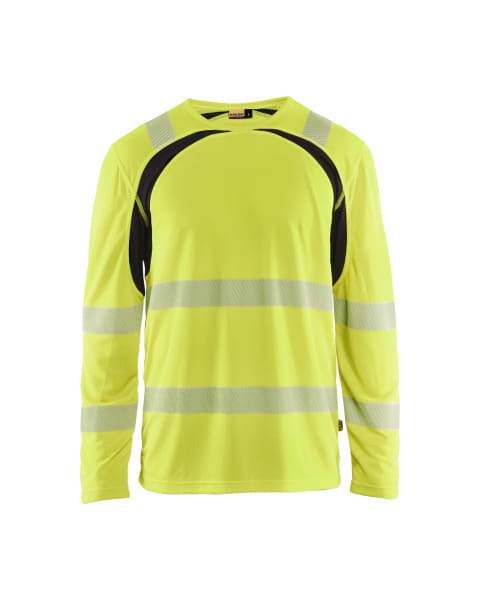 BLAKLAEDER - Hivis T shirt long sleeve two col Gelb/Schwarz M