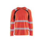 BLAKLAEDER - Hivis T shirt long sleeve two col High Vis Rot/Schwarz XS