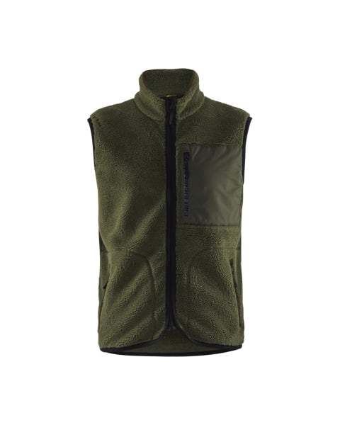 BLAKLAEDER - Pile vest Autumn green XS
