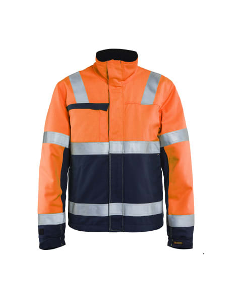 BLAKLAEDER - Multinorm Winterjacke High Vis Orange/Marineblau XXL