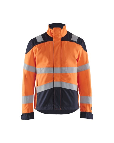 BLAKLAEDER - Multinorm Jacke Inhärent High Vis Orange/Marineblau XL
