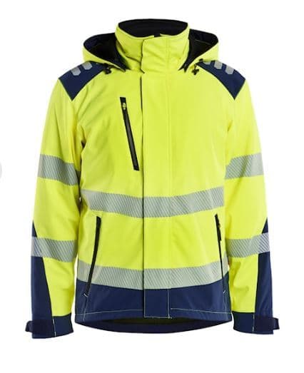BLAKLAEDER - Softshell jacket Hivis Air-Mesh Lined  Gelb/Marineblau XS