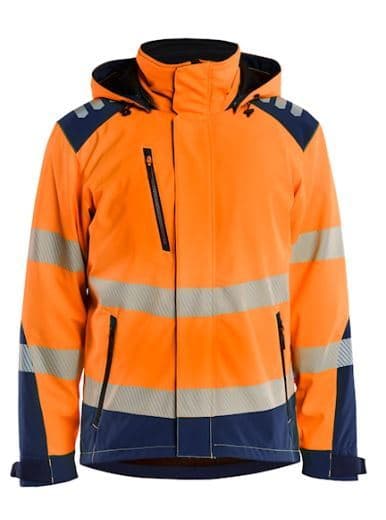 BLAKLAEDER - Softshell jacket Hivis Air-Mesh Lined  Orange/Marineblau L