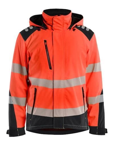 BLAKLAEDER - Softshell jacket Hivis Air-Mesh Lined  High Vis Rot/Schwarz 4XL