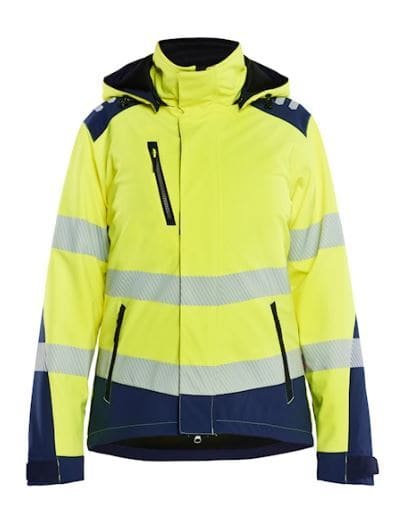 BLAKLAEDER - Softshell Jacket Hi-vis Air-Mesh lined Women Gelb/Marineblau XS