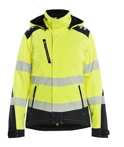 BLAKLAEDER - Softshell Jacket Hi-vis Air-Mesh lined Women Gelb/Schwarz S