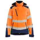 BLAKLAEDER - Softshell Jacket Hi-vis Air-Mesh lined Women Orange/Marineblau XXL