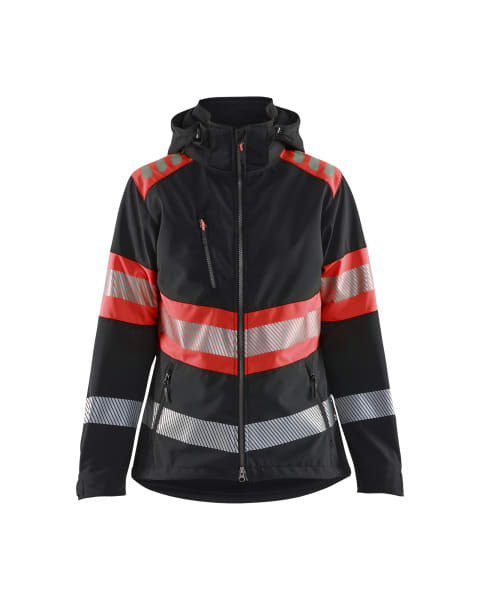 BLAKLAEDER - Hivis jacket class 1 Women´s Schwarz/Rot M