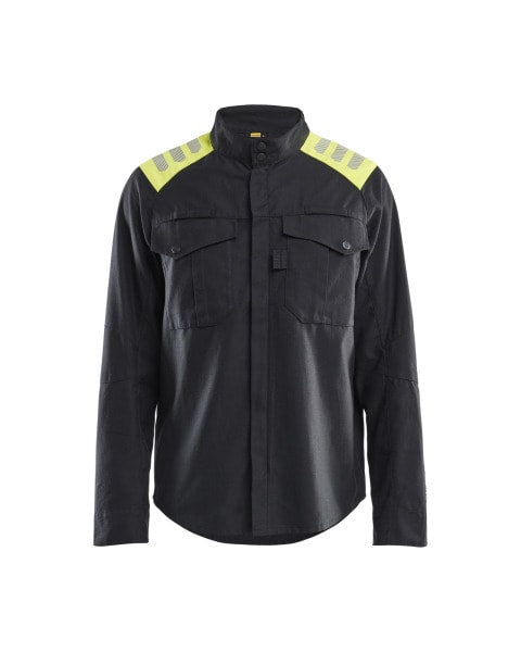 BLAKLAEDER - Inherent Flame overshirt Schwarz/Gelb M