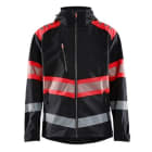 BLAKLAEDER - Hivis softshell jacket class 1 Schwarz/Rot M