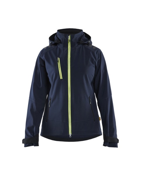BLAKLAEDER - Softshell Jacket Women DK Navy/ Hv Yellow XS