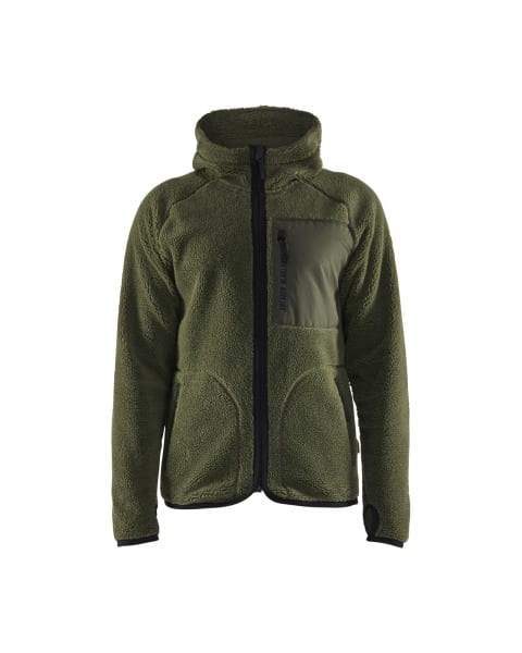 BLAKLAEDER - Pile hoodie Autumn green XL