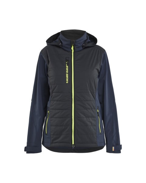 BLAKLAEDER - Hybridjacket Women DK Navy/ Hv Yellow S