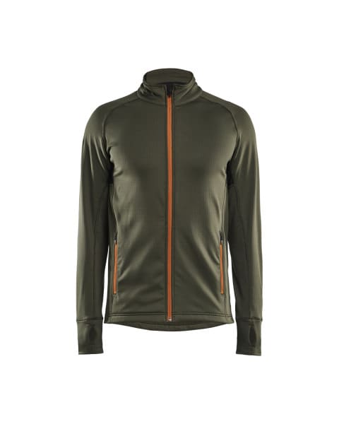 BLAKLAEDER - Knitted sweaters Full zip Forest Night / Rust M